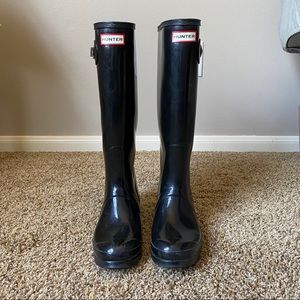 Hunter Original Black Tall Rainboots